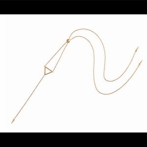 Like New. Gold Origami Owl triangle bolo necklace